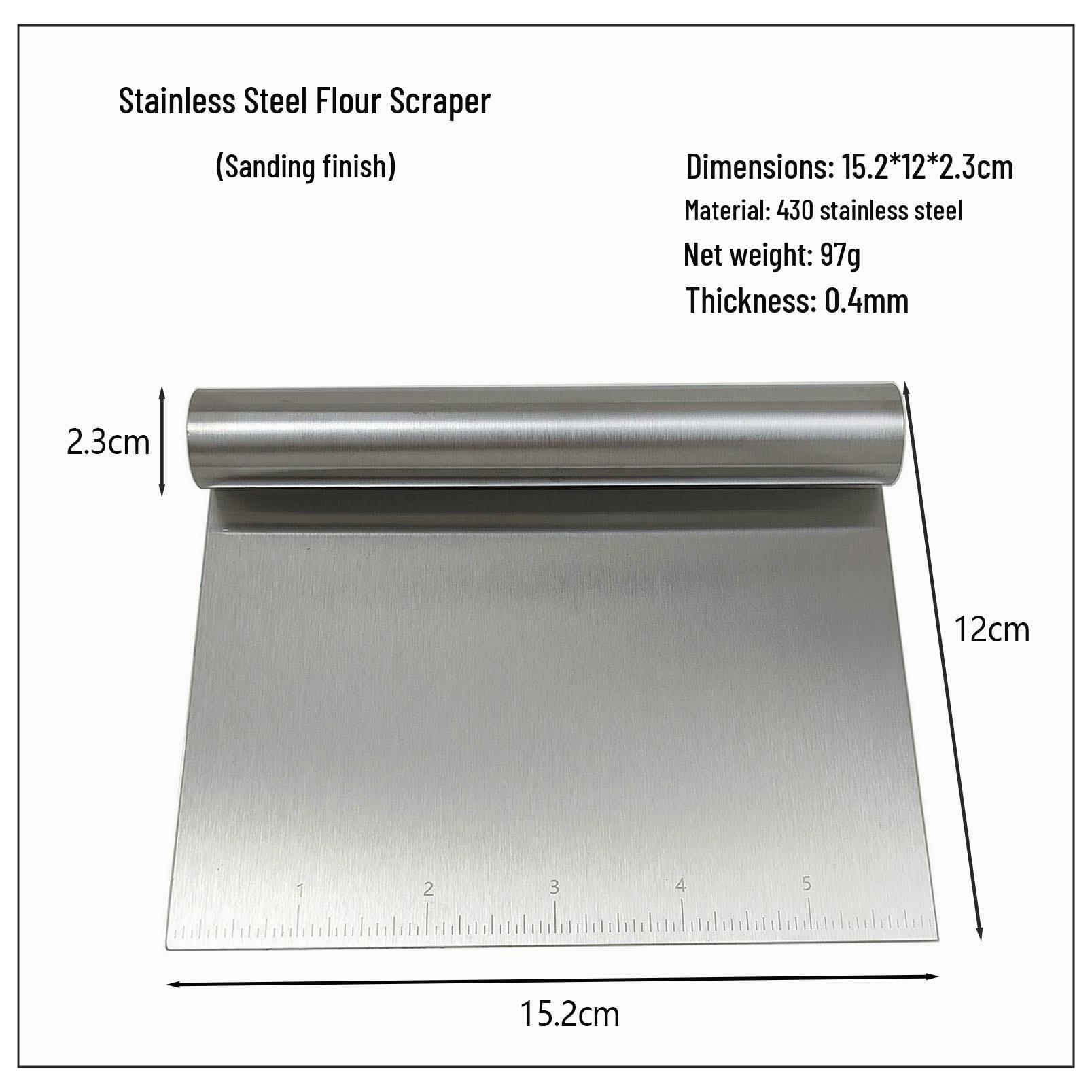 Stainless Steel Scaled Scraper Board for Kitchen and Baking