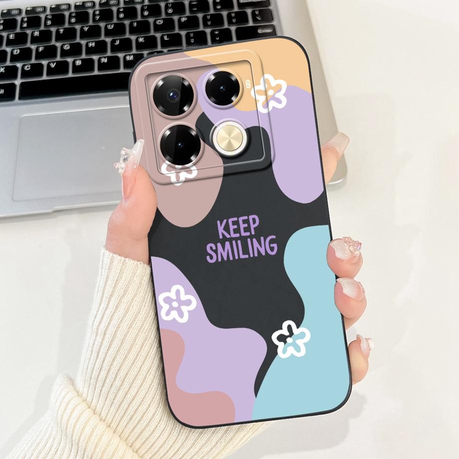For Infinix Note 40 Pro Plus Coques Cover Luxury Liquid Silicone Soft Phone Case For Infinix Note 40 Pro 4G 5G Capa Women Style