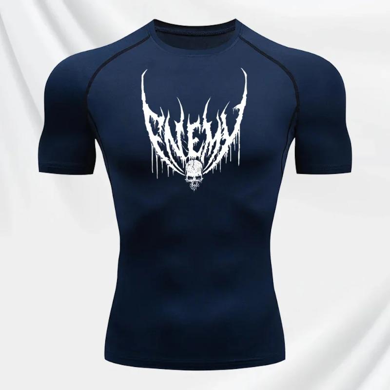 Herren Sommer Sportbekleidung Laufen und Radfahren Enges Kompressions-T-Shirt Hohe Elastizität Outdoor-Sport Komfortables Kurzarm-Top zum Joggen