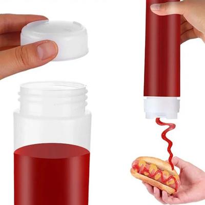 16/20/24oz Double Head Sauce Bottles Plastic Refillable Olive Oil Dispensers Large-capacity Sauce Squeeze Bottle Ketchup