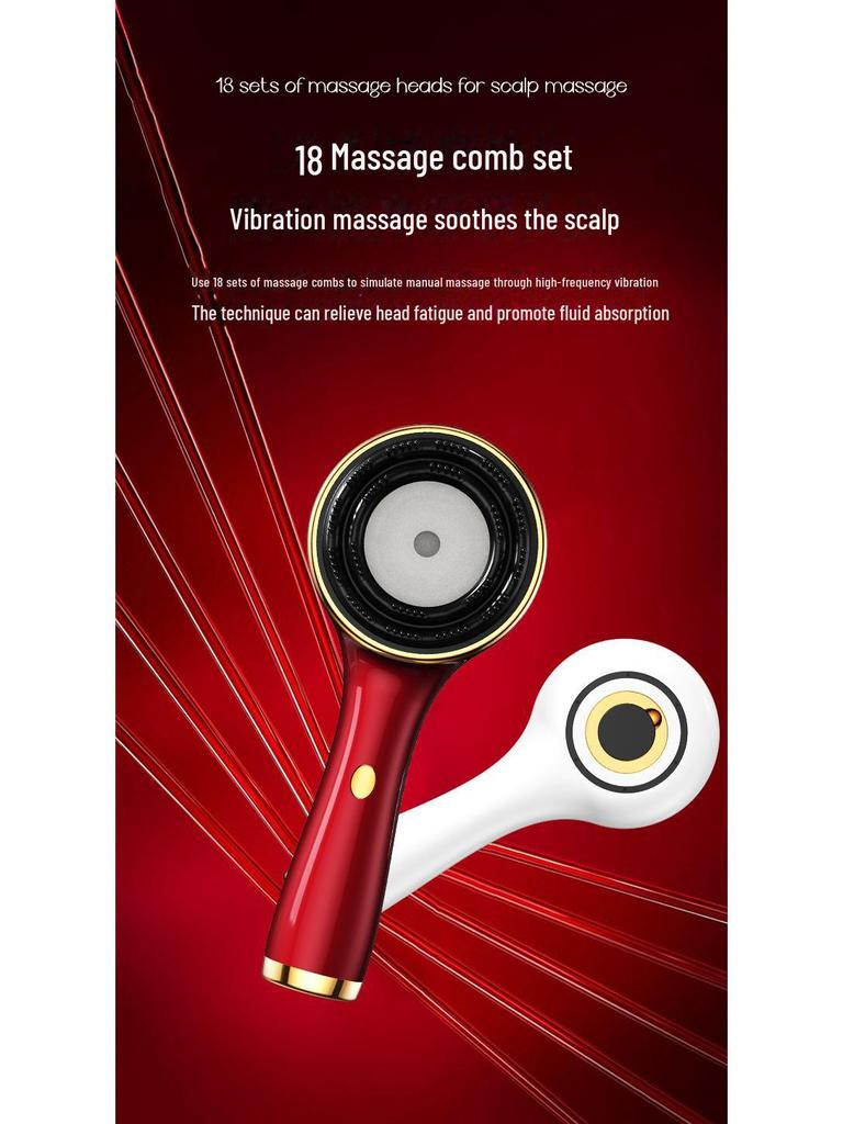 Elektrikli Saç Derisi Masaj Aleti: Sınır Ötesi Sprey Esans Yağı Kırmızı ve Mavi Iıklı Saç Uzatma ve Bakım Tarağı