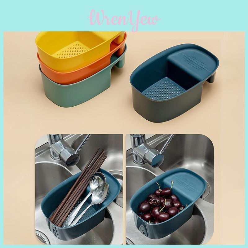 Sink Strainer Draining Basket Kitchen Garbage Filter Hanging Rack Storage