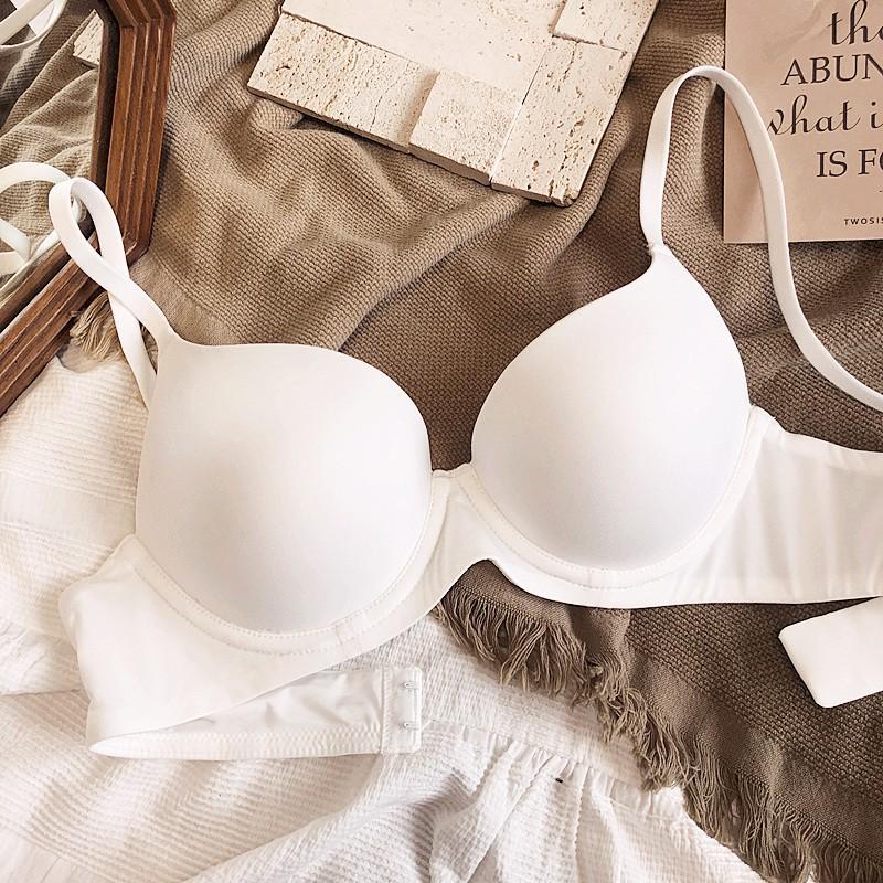 Sujetador Push-Up Sin Costuras Estilo Sudeste Asiático - Para Mujer, Copa Fina, Con Aros Cómodo, Diseño Suave de Una Sola Pieza