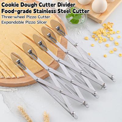 Nerezový kráječ na pizzu s více kolečky Ergonomická rukojeť Potravinářský nezbytnost do kuchyně a pekárny
