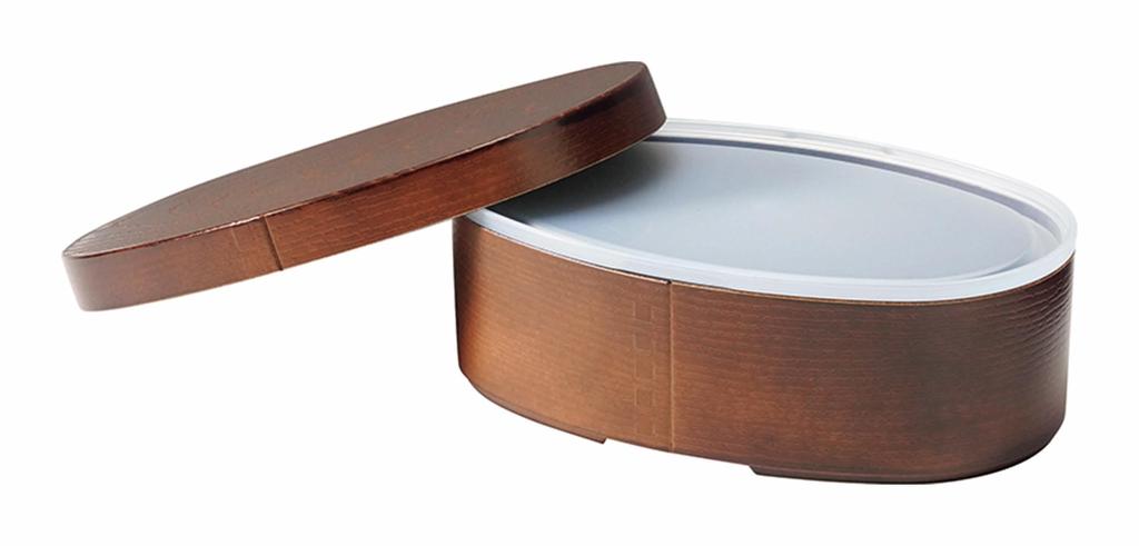 Bento Box with Bento and Made of Oval Japanese-made, 1-tier, Band, Lid, Chopsticks. Resin. Shape.