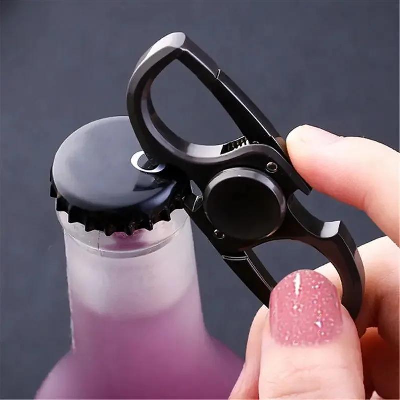 New Edc Fidget Spinner Keychain, Bottle Opener & Anti-Anxiety Toy, 3-In-1 Stress Relief Tool For Adults, Teens & Kids