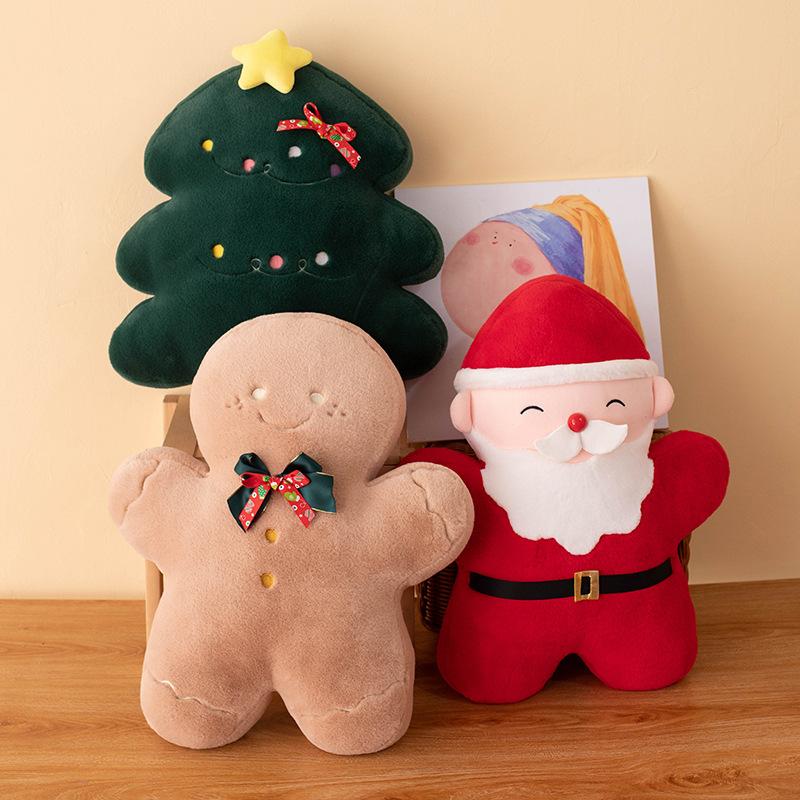Christmas Decorations Creative Cute Christmas Tree Shape Plush Bed Pillow Super Soft Cartoon Doll Doll