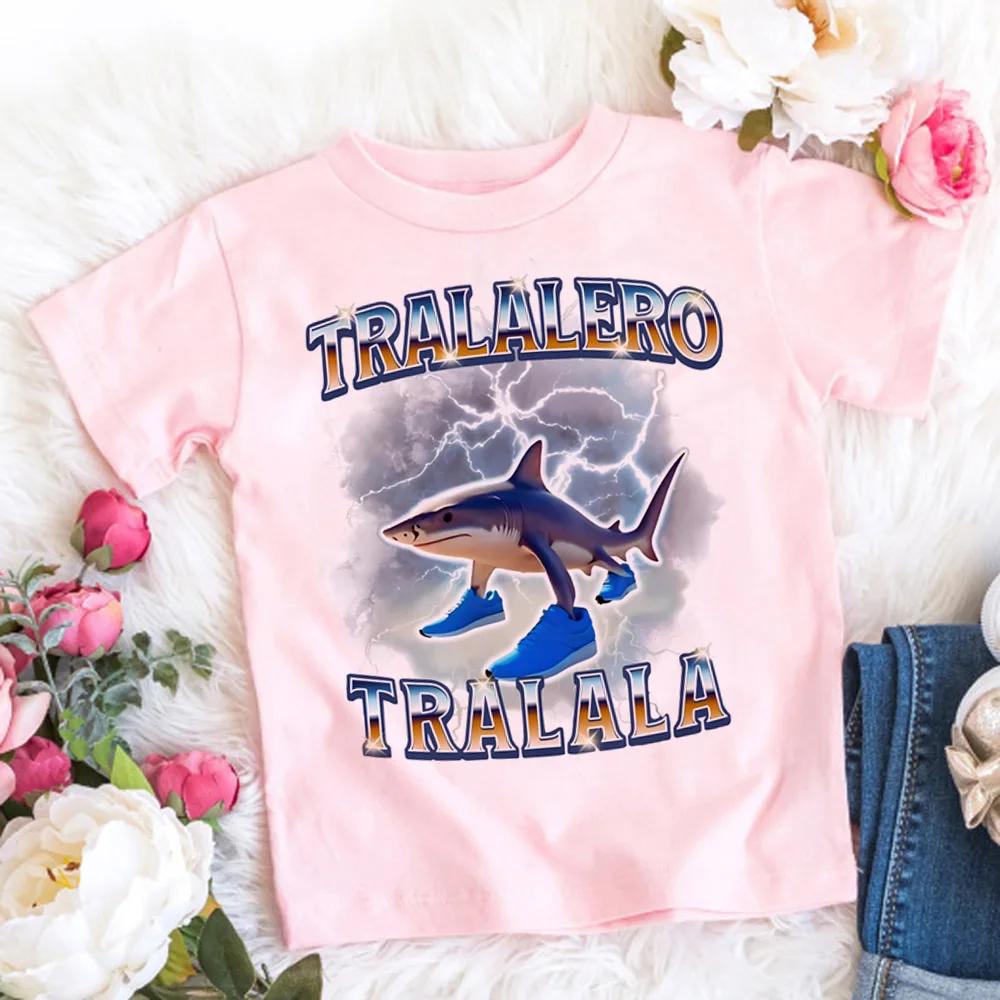 Italská Brainrot Dětské Tričko Tung Tung Tung Sahur Letní Oblečení Vtipné Meme Krátký Rukáv Tričko Kluk Dívka Roztomilé Tričko Dárek