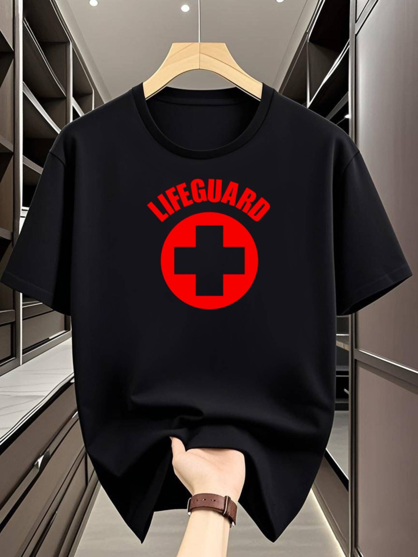 Navy Blue LIFEGUARD Graphic T-shirt - Soft L