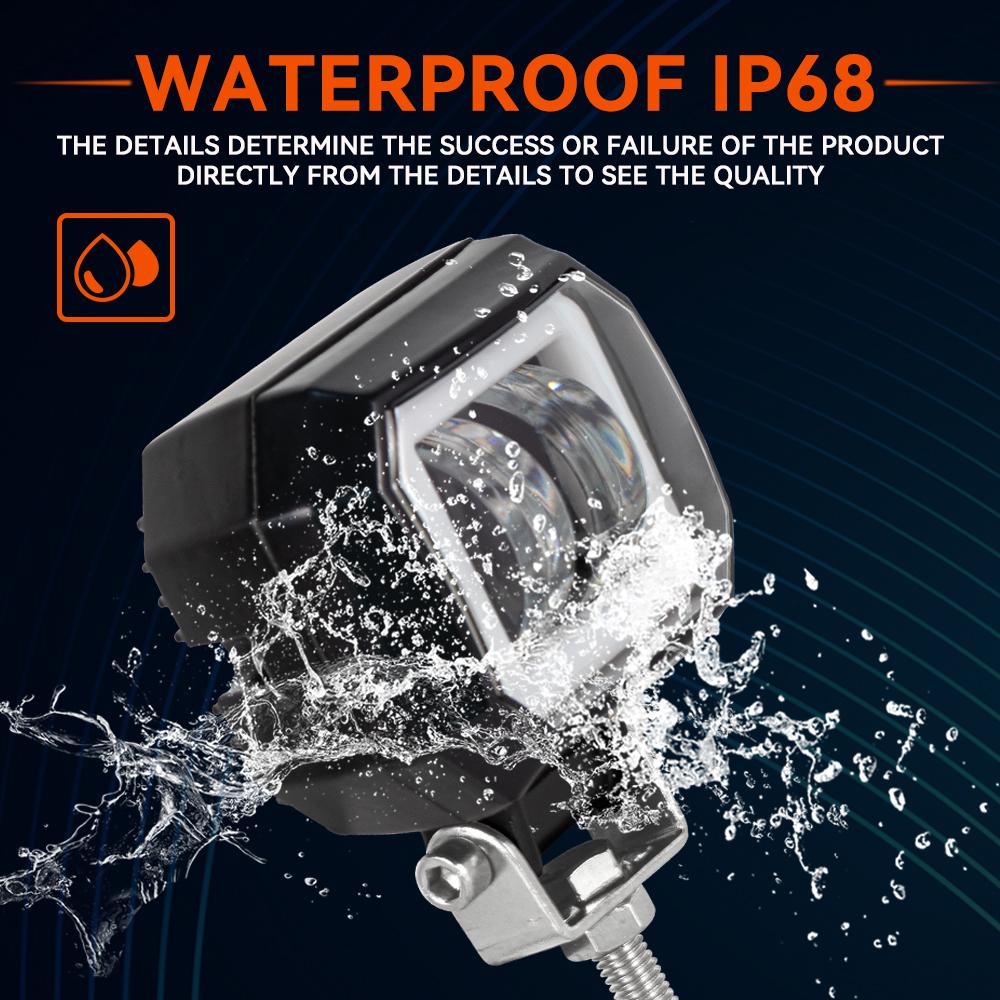 Angel Eye LED Fog Lamp Square Or Round Headlight for Auto Motor Vehicles And Electric Scooters Arctic 12-24V, Arctic V3+, Lenses