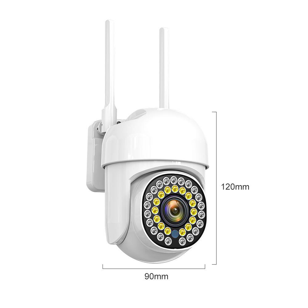 HD Smart Wireless WiFi Surveillance Camera with Dual Light, Full-Color, Waterproof, Small Ball Design for Home Monitoring