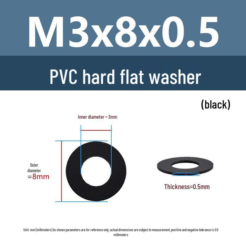 

Yigu Black Nylon PVC M2M10 Insulating Thickened Washer for M4M5 Screws