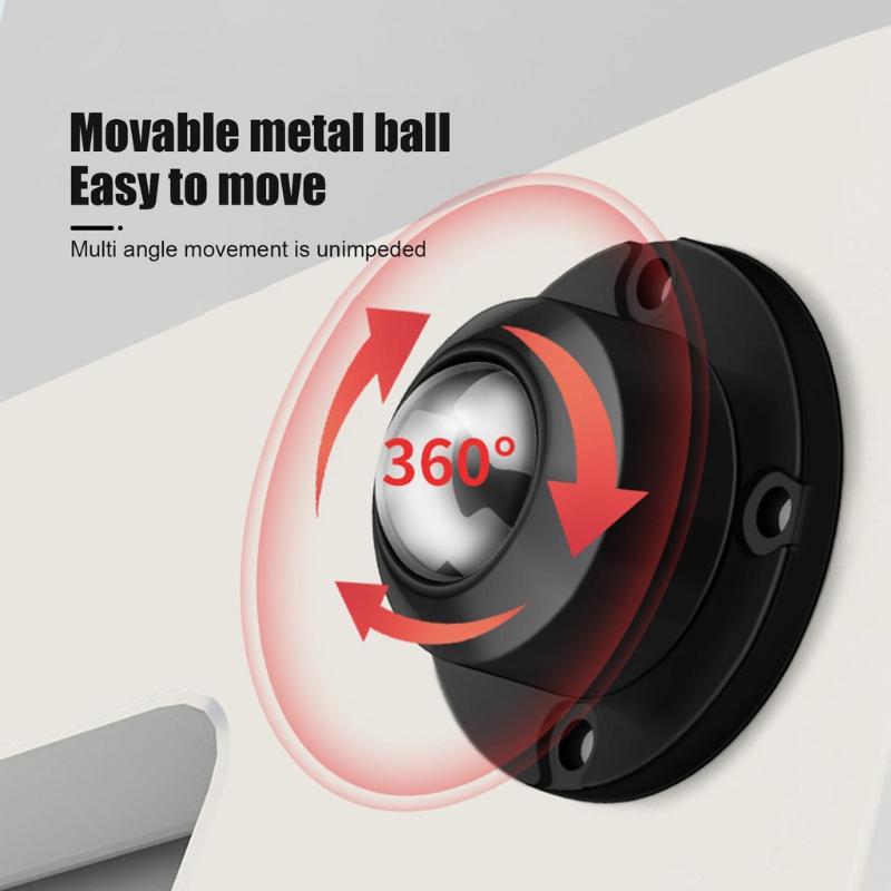 4PCS Rodízio Autoadesivo Aço Inoxidável Polia Universal 360° Rotação Móveis Gabinete Rodízios Rodas Rolos Móveis Giratórios