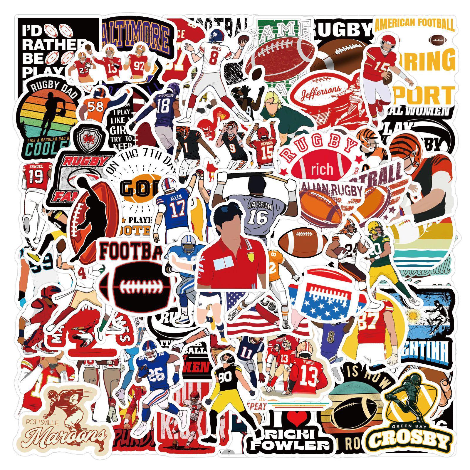 110 Cross-border Rugby & Football Graffiti Stickers for DIY Desks & Skateboards