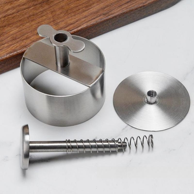 Stainless Steel Burger Meat Patty Pressing Device Manual Meat Pressing Mold Thickened Rice Ball Meat Filling Kitchen Tools