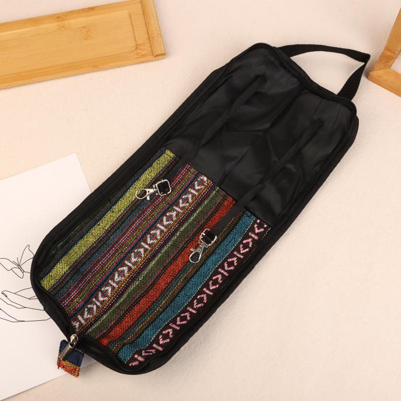

Drumstick Bag Ethnic Style Oxford Cloth Drumstick Thicken Case Large Capacity Handbag Percussion Instrument Accessories