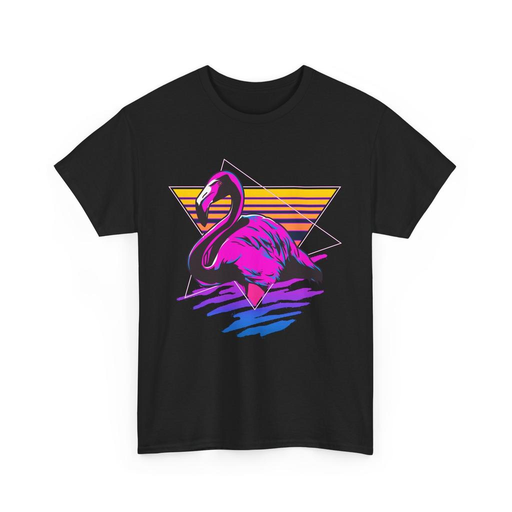 Retro Flamingo Graphic Tee, Summer Vibes T-Shirt, Gifts for Her, Beachwear,