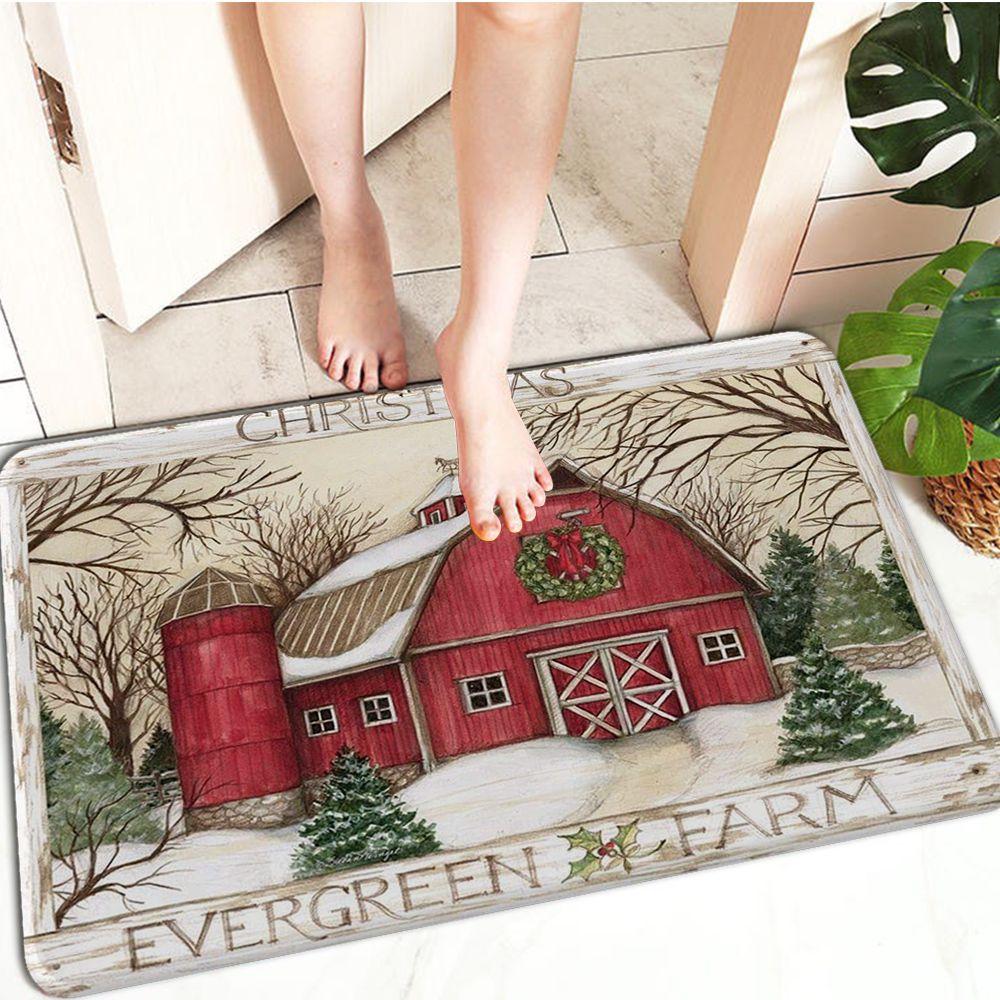 Christmas Church Dolls Entrance Door Mat Cheaper Anti-slip Modern Area Rugs Living Room Balcony Bathroom Printed Carpet Doormat