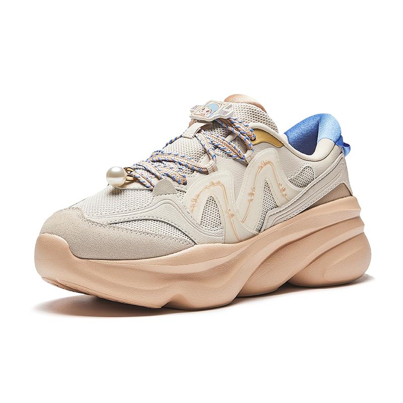 Pop Mart X Molly X Anta Art Time Meow Shoes Low Top Casual Shoes Women Sneaker Beige Brown 922348889-6