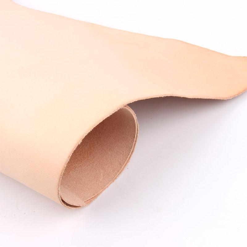 Vegetable tanned leather, genuine leather, top layer cowhide, tree paste leather, DIY handmade leather, original color vegetable 10x10cm бежевый
