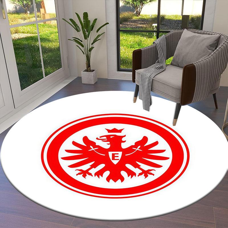 Eintracht Frankfurt Round Area Rug,Carpet Rug for Living Room Bedroom Sofa Playroom Decor,Non-slip Floor Mat