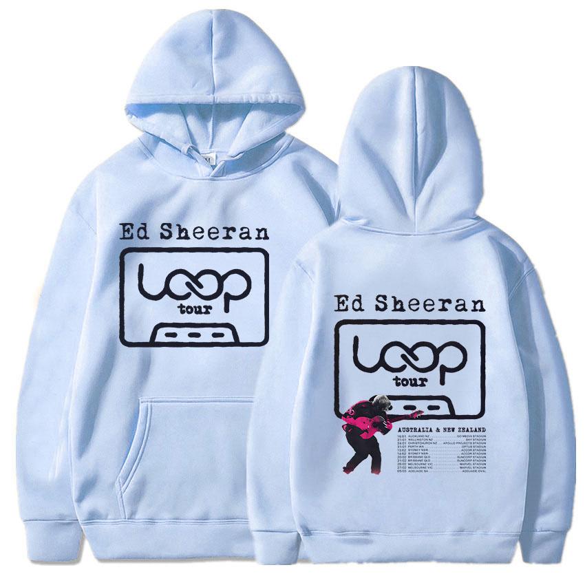 Ed Sheeran Loop Tour Hoodies Fashion Autumn/Winter Hooded Sweatshirts for Male Casual Long Sleeve Unisex Streetwear Print Hoodie