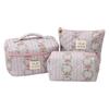 High-Capacity Quilted Floral Cosmetic Bag - Stylish, Compact, and Convenient