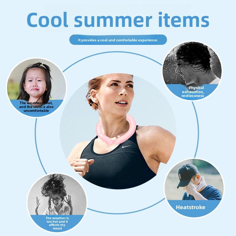 Cooling Neck Ring PCM Phase Change Ice Collar Reusable Summer Outdoor Sports Cooling Accessory for Heat Relief Men Women