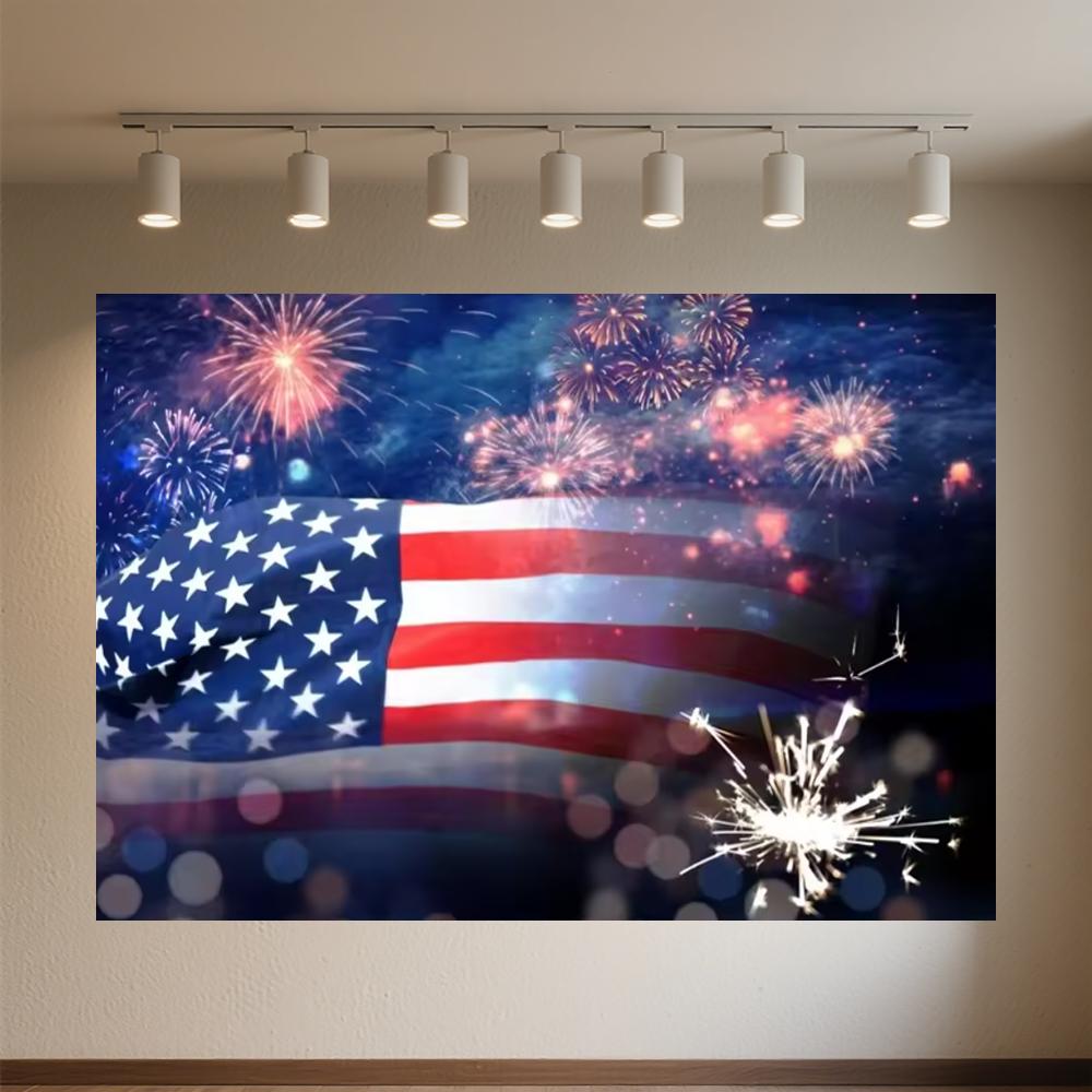 US July 4 Independence Day Background Celebration USA Flag 4th of July Independence Day Portrait Banner Decor Background Photo