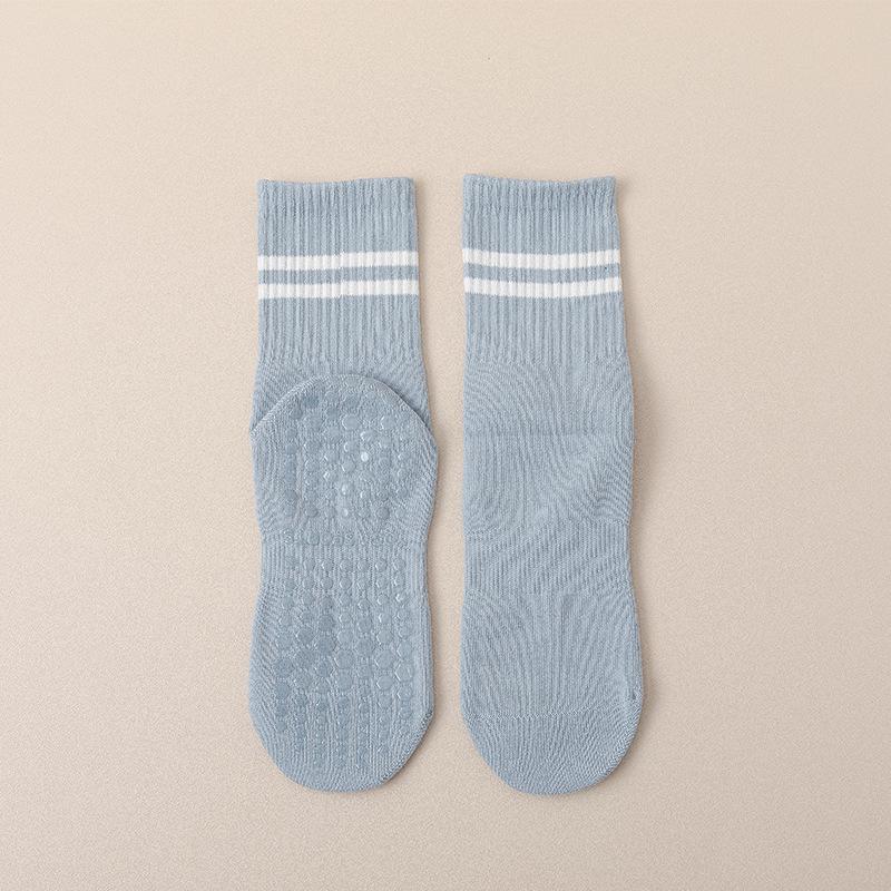 Female Professional Pilates Yoga Fitness Exercise Silicone Non Slip Tube Cotton Socks