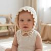 Ruffle Infant Beanie Cap 100% Cotton Baby Hat Vintage Muslin Baby Bonnet  Girls Boys Summer Autumn