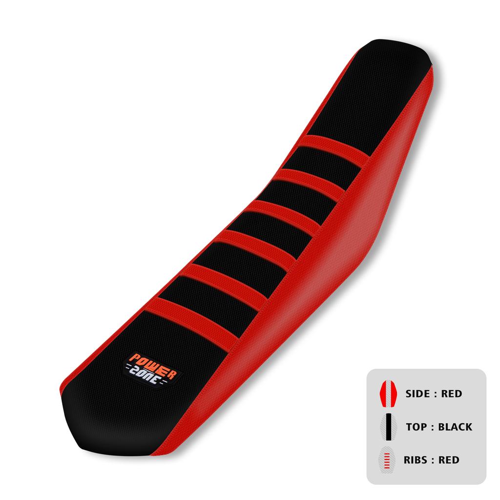 Powerzone Universelle Motorrad Gerippte Sitzabdeckung Weiches Gummi Rutschfestes Sitzpolster für SXF EXC KXF CRF YZF WR TC TE