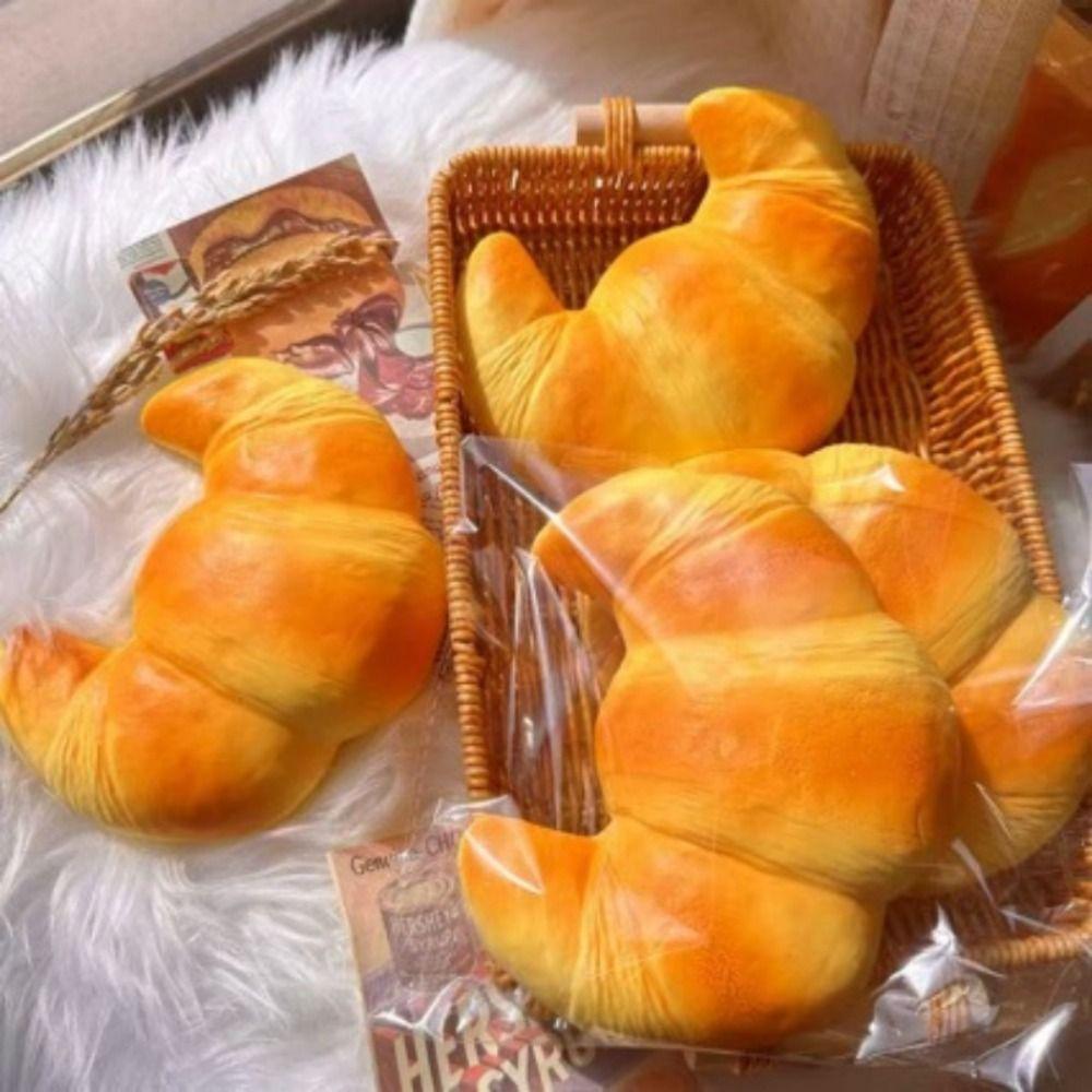 Slow Rising Bread Squishy Toy Hand Relaxing Sensory Fidget Cake Squishy Croissant Children Gift