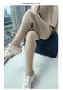 Lekasha Women's Striped Cashmere Mink Fur Leggings, Skinny and Warm, Perfect for Autumn/Winter Inner or Outer Wear.