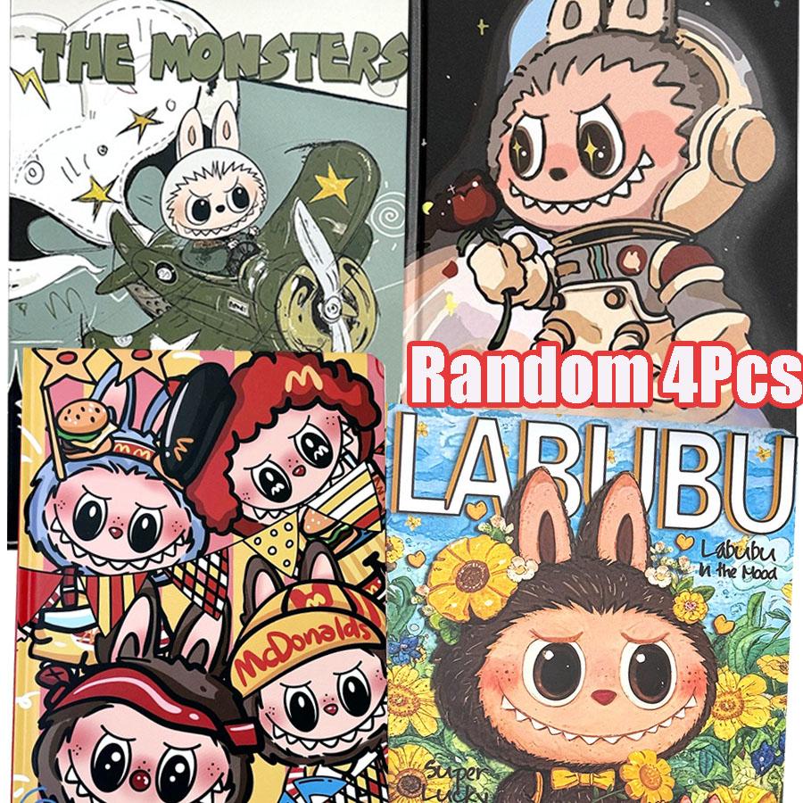 

4Pcs Astronaut pilot Labubu A5 Notebook,Portable Notepad Memo Diary Planner Agenda Organizer Accessories,Office School Stationery 96 sheets 4 Pcs