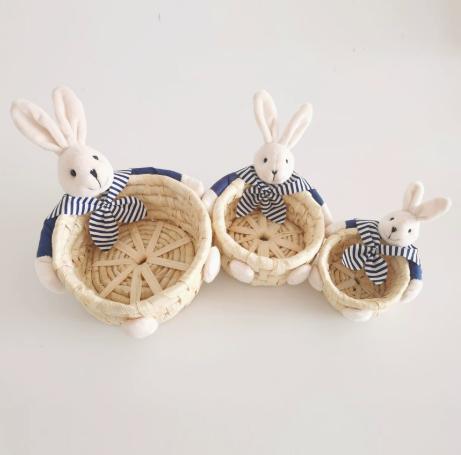 

Home Decor Straw-Woven Ornament — Rabbits Design (large) One Size