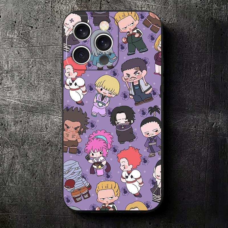 Hunter X-Hunters Cute Soft Phone Case for iPhone 16 16E 17 Air 15 Pro Max 14 Plus 13 Mini 11 12 7 Black Cover Back Shell
