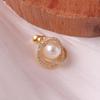 Elegant Diamond-Studded Pearl Pendant Necklace in Gold & Silver