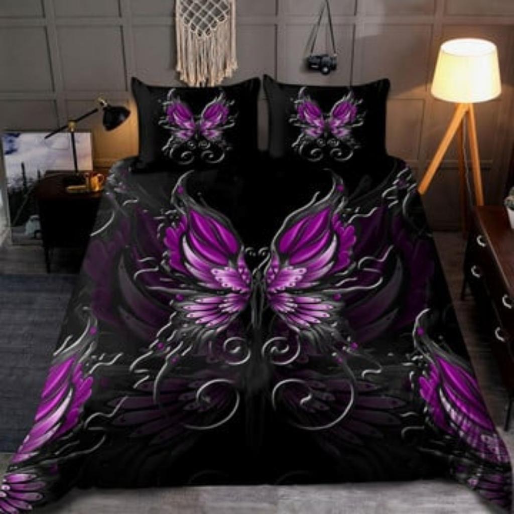 Zestaw poszwy na kołdrę Tmarc Tee z personalizowanym imieniem Wzór motyla Poszwa na pościel Poszewka na poduszkę