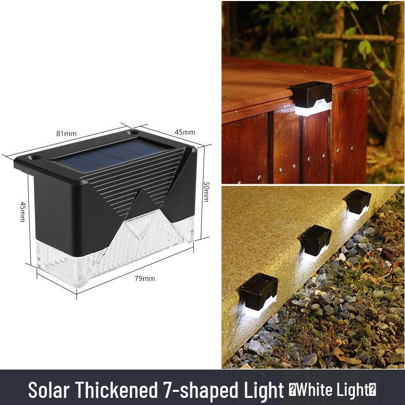 Rainproof Solar Step Lights for Outdoor Garden, Balcony & Fence