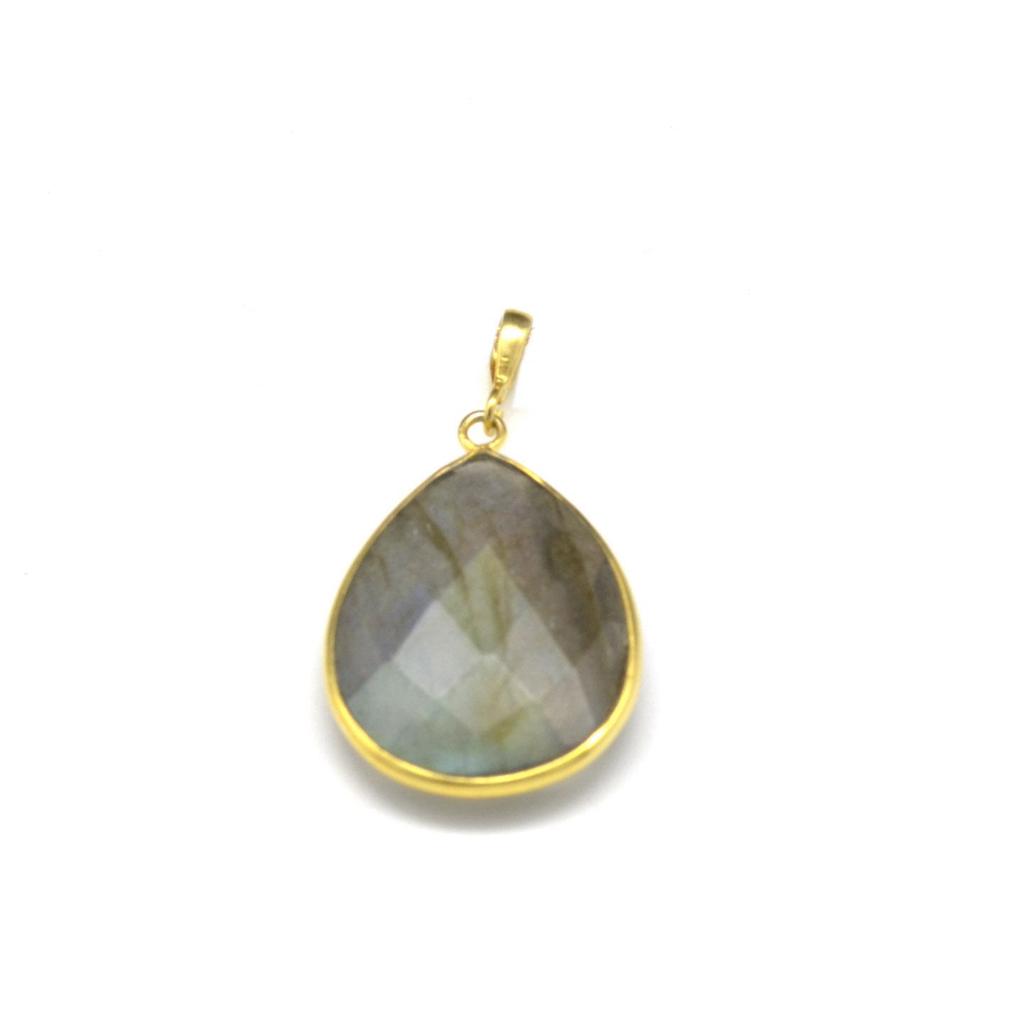 Labradorite 925 Sterling Silver Pendant, Natural Gemstone Handamde Pendant Gift For Her Mom, Anniversary Gift