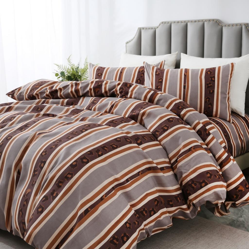 Simple Stripes Duvet Cover Twin Full King Modern Geometric Striped Comforter Cover 2/3pcs Microfiber Reversible Boho Bedding Set