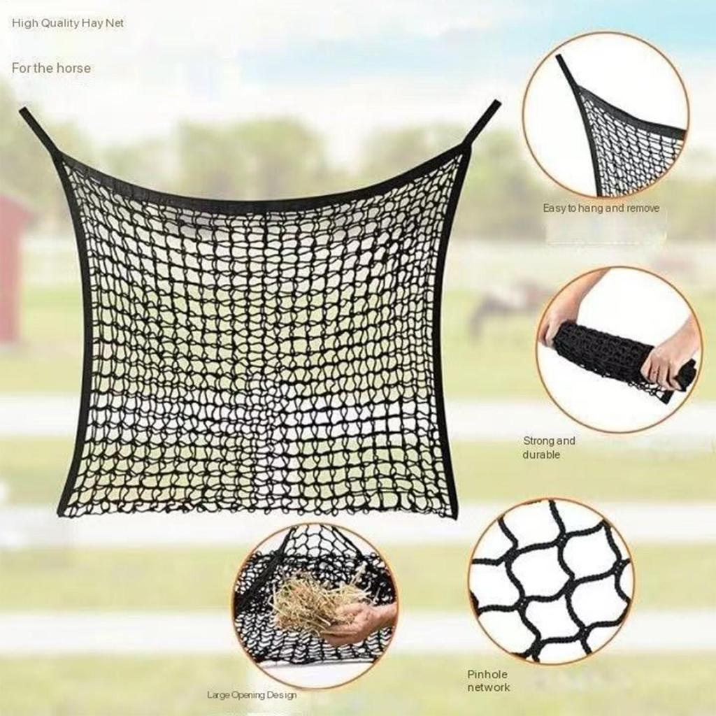 Hay Bags For Horses Easy To Fill Large Capacity Bag Slow Feed Hay Net For Goat Mules Livestock Barn Trailer Feeding Supplies