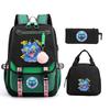 Animation Cartoon Printing Large Capacity Student School Bag Children'S Meal Bag Casual Pencil Bag Three-Piece Set