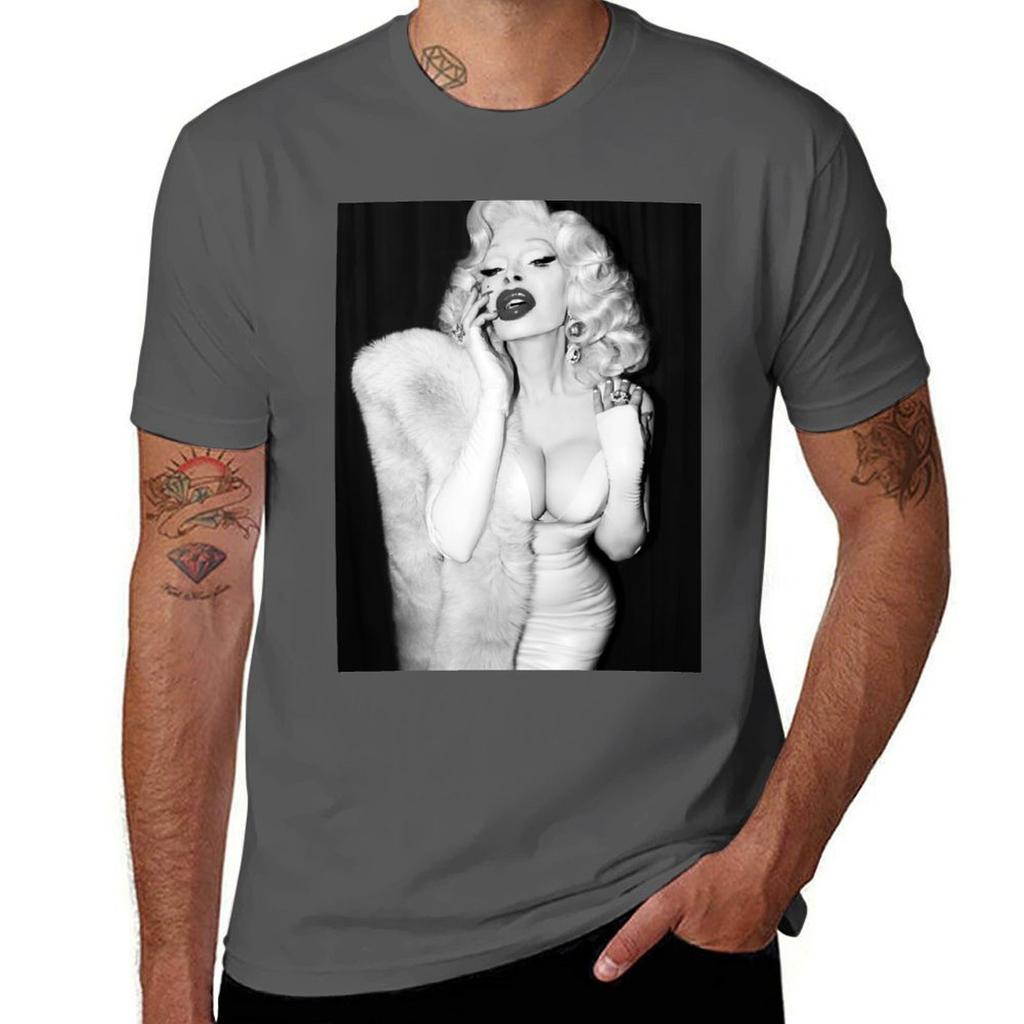 Amanda Lepore - Photo by Josef Jasso T-Shirt sports fans blacks plain black t shirts men