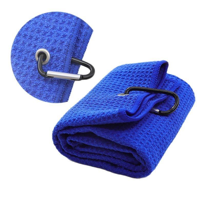 40*60CM Cotton High Water Absorption Microfiber Cleaning Towels Golf Towel with Carabiner Hook Cleans Clubs Golf Training Aids