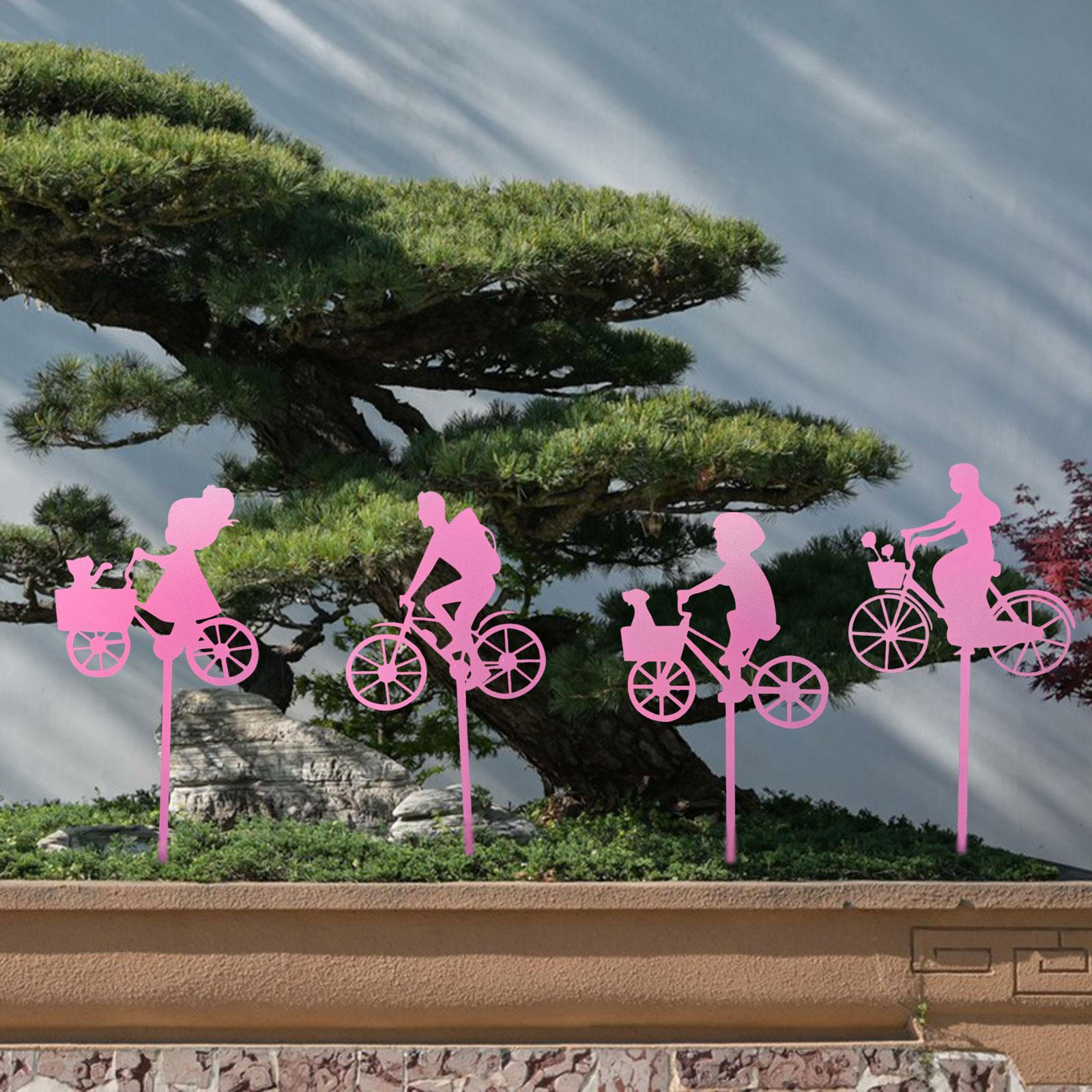 Silhouette Garden Decoration Made of Metal красный
