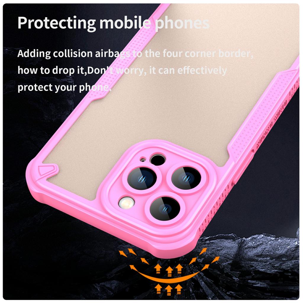 For iPhone 13 Pro Max Case PC+TPU Frosted Phone Back Cover
