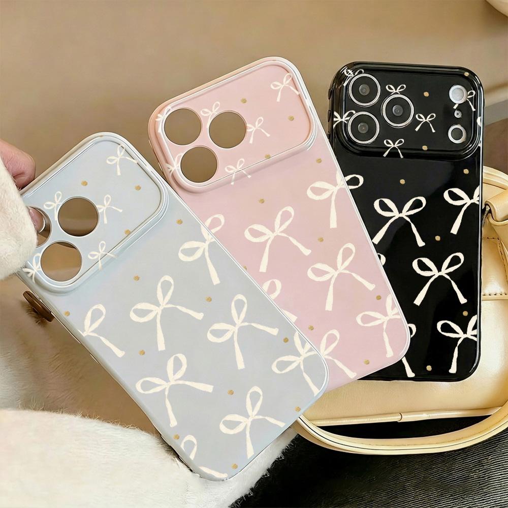 Sweet Bowknot Phone Case For iPhone 17 Pro Max Case For iPhone 16 15 14 13 12 Pro Max 11 Silicone Shockproof TPU Bumper Cover