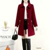 Women's Small Padded Wool Coat - 2025 Autumn/Winter Mid-Length